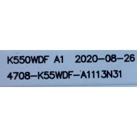 KIT DE LEDS PARA TV SHARP (8 PZ) / NUMERO DE PARTE 4708-K55WDF-A1113N31 / 471R1P79 / 110605-02212001 / K550WDF 21A214 / YD-211113-3210B834 / PANEL 75120R550-KTC-G / MODELO 4T-C55DL7UR